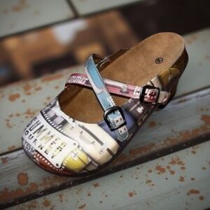 NWOB Summer Holidays Cork Insole Clog Mary Jane Sandals Size 38 US 7.5